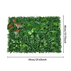 인공 울타리 패널 15.7x23.6in 가짜 관목 개인 정보 보호 울타리 화면 녹지 패널 실내 옥외용 정원 장식, 녹색