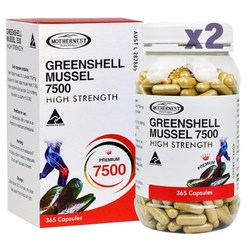 Mothernest 마더네스트 호주 초록입 홍합 365캡슐x2병 Greenshell Mussel 7500, 365 x2