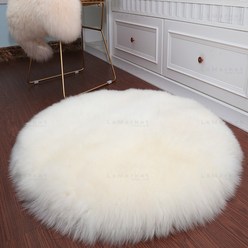LsMarket 호주산 천연 양모 카펫 오스트레일리아 양털 의자 쇼파 거실 침대 원형 러그