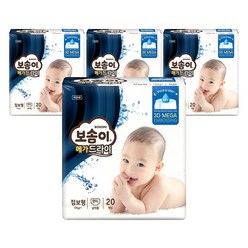 보솜이 메가드라이 팬티형 기저귀 남아용, 점보형(2XL), 80매