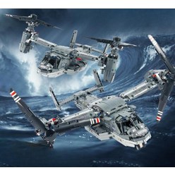 레고 호환 블록 크리에이터 보잉 V22 오스프리 헬기 수송기 로터 헬리콥터 두뇌개발 퍼즐, 오스프리수송기1133
