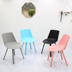 [위드퍼니처] 트레이 체어 인테리어 디자인 카페 식탁의자, 색상:핑크