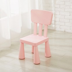 손할매 팡팡 다용도 조립식 낮은 사각 등받이 의자, 핑크, 1개