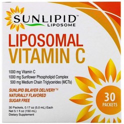 SunLipid 리포조말 비타민C 1000mg + 포스파티딜콜린 인지질 MCT 30포 1통, 30개입