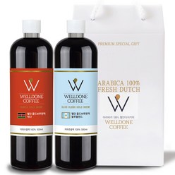 웰던커피 더치커피 콜드브루 선물세트 500ml, 38_2병용선물세트 케냐AA+블루블렌드, 1세트