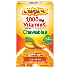 이머전씨 비타민 C 츄어블 1000mg 40정 Emergen-C Vitamin C, 1개