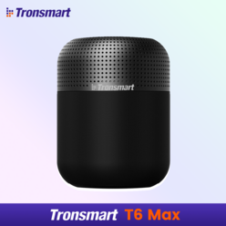 Tronsmart T6 Max 홈 블루투스 스피커 무선 휴대용 캠핑용 60W 서브우퍼 DSP 사운드, 블랙