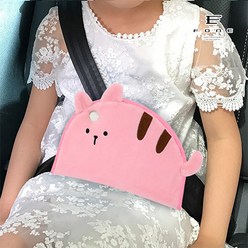 포원) 자동차 안전벨트 클립 동물 캐릭터 유아 어린이 안전띠 꼬임방지 커버 용품, 에어메쉬 토끼, 1개