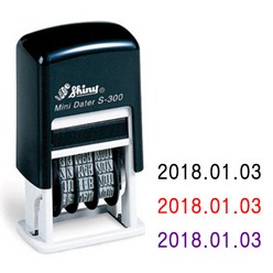 샤이니 S300 일부인 스탬프, 2018.01.01(일반), 검정(블랙)