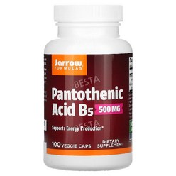 자로우 판톤텐산 500mg 100베지캡슐 재로우 판토텐산 Pantothenic Acid 비타민 B5, 1개, 100개