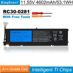 KingSener RC30-0281 RZ09-0281 노트북 배터리 레이저 블레이드 스텔스 13 2018 2019 Max-Q RZ09-03102E52-, 한개옵션0