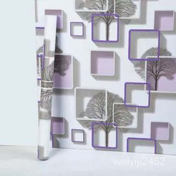 일반시트지 PVC 3D입체방수벽지 침실거실배경장식 60cm*10m, 보라색 나무 상자, 60cm * 2m