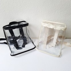 앙뜨제이 투명백팩 장난감수납 물놀이용품, 화이트, 1개