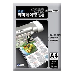 무광 MATT 코팅필름 A4 216x303mm 100MIC 100매 권, 단품, 상세페이지 참조