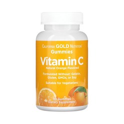 캘리포니아 골드 뉴트리션 CGN 비타민C 구미젤리 90개 천연 오렌지향 비타민씨 베타카로틴, 90정, 1개