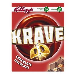 켈로그 시리얼 크레이브 헤이즐넛 초콜릿 Krave Cereal Chocolate Hazelnut 375g 2팩, 2개