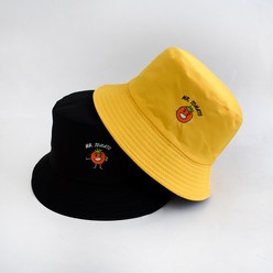 puildaug 야채 자수 어부 모자 여성 여름 야외 레저 햇빛 모자 조커 양면 냄비 모자