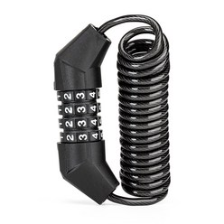 락브로스 휴대용 케이블 와이어 자물쇠 T512, 블랙, 1개