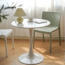 작은 원탁 심플 화이트 라운드 테이블 가정용 베란다 침실 침대 옆 테이블, 흰색 80x80