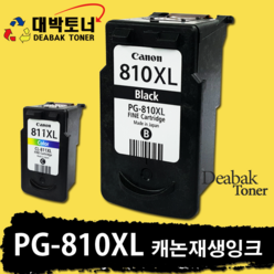 PG-810 / CL-811 / PG-810XL / CL-811XL 캐논 재생잉크, 검정, 1개