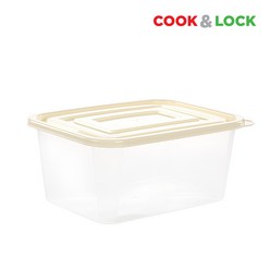 [쿡앤락] 멀티밀폐용기6.5L(1P) 냉장고정리 저장용기 김치통, 1P, 베이지