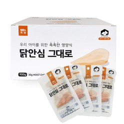 펫러닝 닭안심그대로 강아지 고양이 닭가슴살 대용량 30p, 900g(30gx30ea)