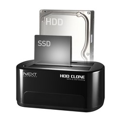 도킹스테이션 USB C타입 외장하드 HDD 복사 2베이 노트북용 2.5인치 3.5형 IDE 클론 NEXT-650TC