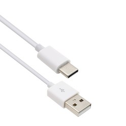 Coms USB C타입 5M 슬림 케이블 White IF091, 1개