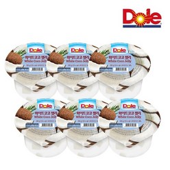 Dole 돌 컵젤리 화이트코코 젤리 200g - 과일젤리 쁘띠첼, 6개