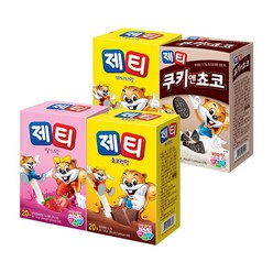 제티 초콜렛맛 딸기맛 바나나맛 쿠키앤초코 80 20개입, 제티 바나나맛 20개입, 1개