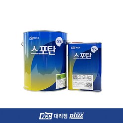 KCC 옥상방수 4kg (소량 포장) 스포탄 하도 모노탄 1액형 노출방수재 플러스 중도 스포탄 상도 우레탄방수 셀프방수 옥상 우레탄방수 바닥, 스포탄상도(2액형)-녹색, 3.6L, 1개