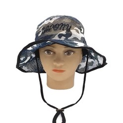 [탑포니 TOPONY]매쉬 버킷 모자 블랙밀리터리 햇빛가리개 자외선차단 모자