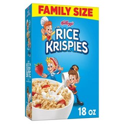 켈로그 라이스 크리스피 오리지널 씨리얼 510g 쌀 튀밥 시리얼 식사대용간식 Kellogg Rice Krispies Original Cereal Family Size, 1개