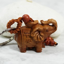 붓다북 코끼리열쇠고리 (고리추가) - 키링 키고리 키홀더 가방걸이, 1개
