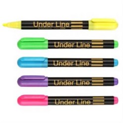 문화연필 형광펜 언더라인 1타12입, 보라색, 12개입