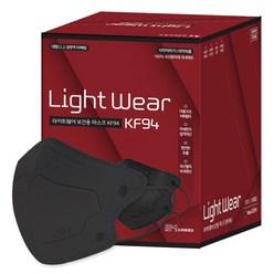 라이트웨어 새부리형 보건용 마스크 대형 KF94 검정색, 50매입, 1박스