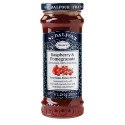 샹달프 과일잼, 레드 라즈베리 + 석류(Red Raspberry + Pomegranate), 284g, 1개