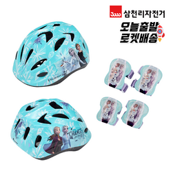 삼천리 어린이 자전거 헬멧+보호대 겨울왕국2, 단품