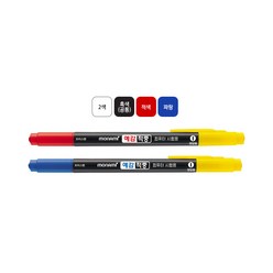 모나미 예감적중 컴퓨터용 싸인펜 컴퓨터용 트윈사인펜 트윈타입싸인펜, 흑색+적색