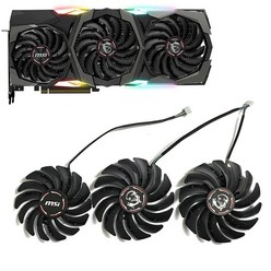 MSI 지포스 RTX 2080 2080Ti 2070 슈퍼 게이밍 X 트리오 그래픽 팬용 GPU 팬 88mm 95mm PLD09210S12HH PLD10010S12HH, [03] substitute 1Lot