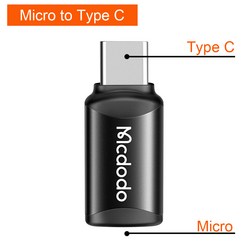Mcdodo OTG USB Type C-번개 어댑터 충전기 iPhone 14 용 데이터 케이블 변환기 13 12 11 Pro Max X XR iOS 3A 고속 충전, 마이크로에서 C타입으로, 하나
