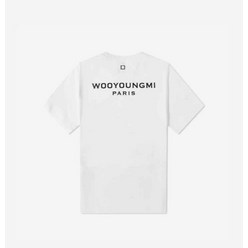 [공식판매처]우영미 블랙 백로고 티셔츠 화이트 W221TS07701W 류씨네편집샵