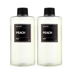 JSP디퓨저 1000ML(500ML 2개)리필액, 복숭아, 2개, 500ml