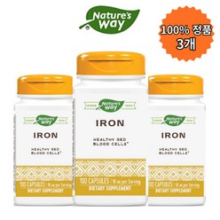 네이쳐스웨이 철분 18 mg 100 캡슐 Iron, 100정, 3개