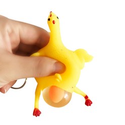꼬꼬댁키링 키홀더 열쇠고리 닭모양 재미있는 장난감, 1개