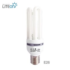 라이톤 삼파장전구 형광램프 가로등 램프 EL55W (E26) 주광색, 1개