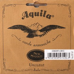 Aquila New NYLGUT 우쿨렐레 스트링 세트 Concert low G, 8U