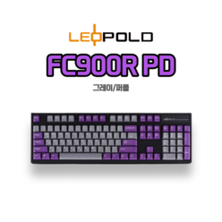 레오폴드 FC900R PD [그레이/퍼플] 기계식 키보드 영문자판, 적축