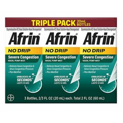 Afrin No Drip Severe Congestion 12 Hour Nasal Spray 60 ml, 1개