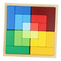 GHSHOP 키즈 우드 큐브 빌딩 블록 퍼즐 게임 완구 교육 완구 학습